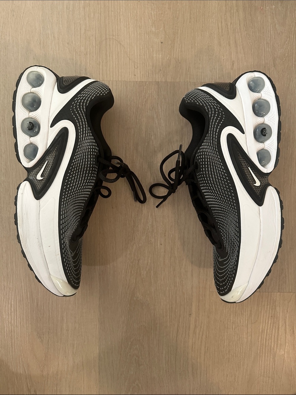 Nike Black and White Air-Max Style Sneakers